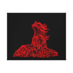 Little red Dragon Stretched Canvas Print