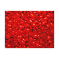 Little Red Heart Candies Post Card