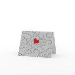 Little red heart Valentine's Day Thank You cards