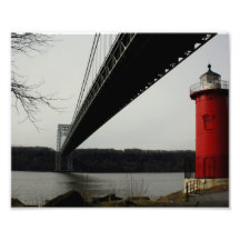 Little Red Lighthouse & George Washington Bridge Art Photo