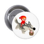 Little Red Riding Hood and The Wolf Button Badge buttons