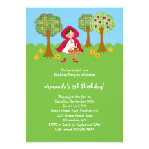 Little Red Riding Hood Birthday Invitation