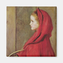 Little Red Riding Hood by John Everett Millais Fridge Magnets