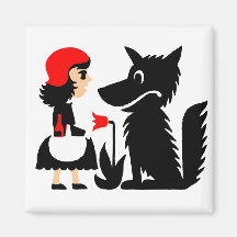 Little red riding hood fridge magnets