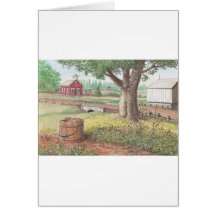 Little Red School House Greeting Cards