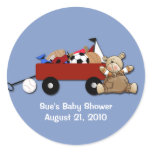 Little Red Wagon Teddy Bear Sports Custom Sticker