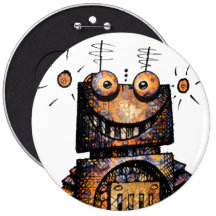 Little Robot Pinback Button