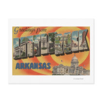 Little Rock, Arkansas - Large Letter Scenes Postcard
