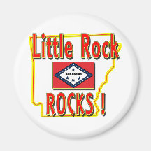 Little Rock Rocks ! (red) Refrigerator Magnets