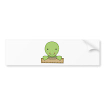 little ruler school turtle bumper sticker