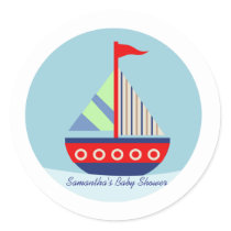 Little Sailboat Sail with me Favour Stickers