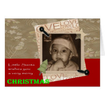 Little Santa Christmas photo card