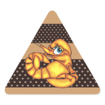 Little Shrimp Triangle Sticker