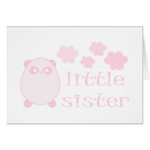 Little Sister baby pink cute design! Card