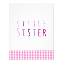 Little sister in pink custom announcements
