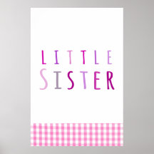 Little sister in pink poster