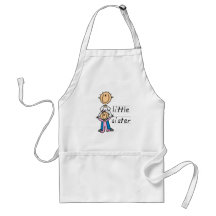 Little Sister with Big Brother T-shirts and Gifts Apron