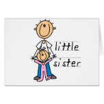 Little Sister with Big Brother T-shirts and Gifts Greeting Card