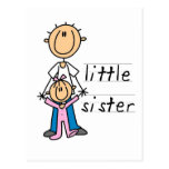 Little Sister with Big Brother T-shirts and Gifts Post Cards