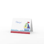 Little Skipper (Red) Folded Thank you notes Greeting Cards