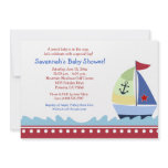 Little Skipper Sailboat 5x7 Baby Shower Invitation