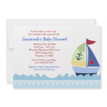 Little Skipper Sailboat 5x7 Baby Shower Invitation