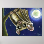 Little sleepy bat posters