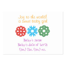 Little snowflakes mini birth announcement