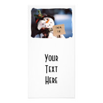 Little Snowman With Customizable Sign