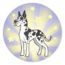 Little Star Great Dane Round Stickers
