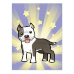 Little Star Pitbull/American Staffordshire Terrier Postcards