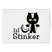 Little Stinker Skunk Baby Cards