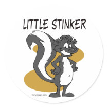 Little Stinker Round Sticker