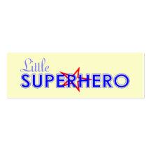 Little Superhero Bookmark Business Cards