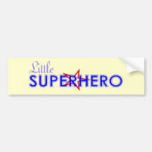 Little Superhero Bumper Sticker