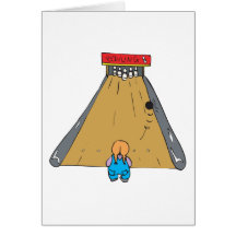 little tot bowling gutter ball greeting cards