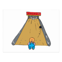 little tot bowling gutter ball postcard
