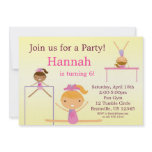Little Tumbling Gymnast Birthday Party Invitation