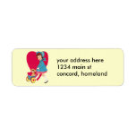 Little Vintage Girl Return Address Labels