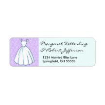 Little Wedding Dress Personalized Address Labels
