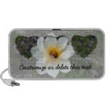 Little White Flower; Customizable Speaker
