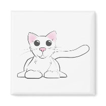 Little White Kitten Magnet