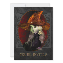 Little Witch Halloween Party X-Large Invitation
