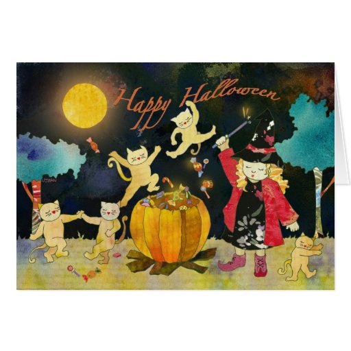 Little Witch's Magic Cauldron: Happy Halloween! Cards