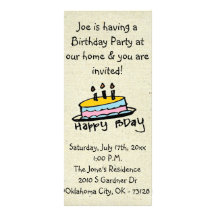 little wobblies birthday invitations full color rack card