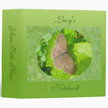 Little Wood Satyr Butterfly Items Binder