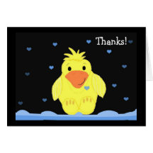 Little Yellow Duck Thank You Greeting Card