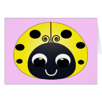 Little Yellow Ladybug Note Card cards