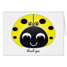 Little Yellow Ladybug Thank You Card
