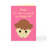 littlegirlbrown, Daddy,You make it so easy to b... Greeting Cards